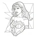 wonder woman tattoo design idea