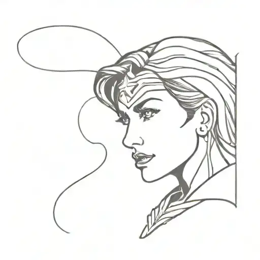 wonder woman tattoo design idea