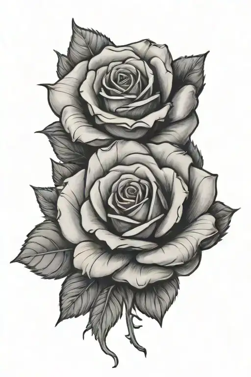 Roses tattoo design idea
