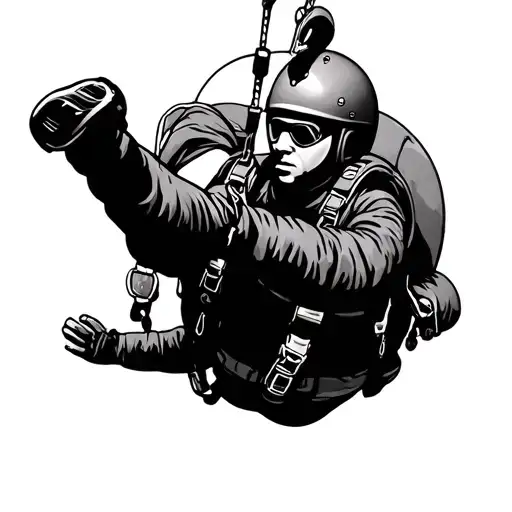 Skydiving tattoo design idea
