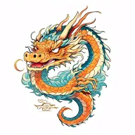 sleeping dragon tattoo design idea