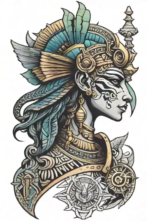 Egyptian mythology tattoo design idea