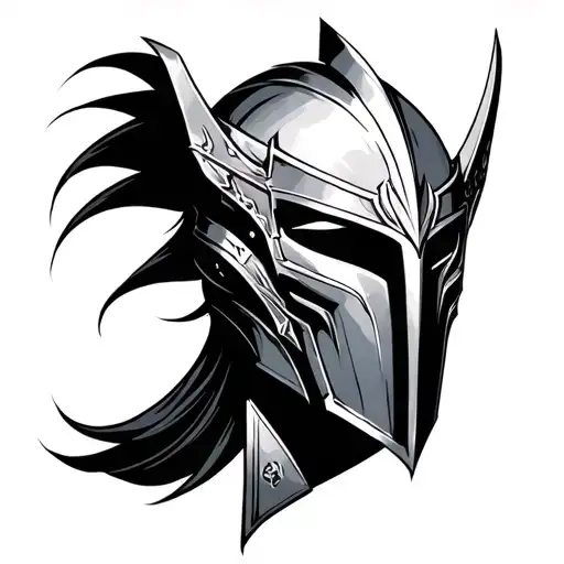Thor and Loki helmet tattoo design idea