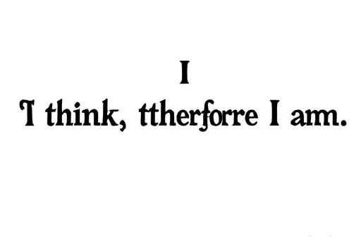 "I think, therefore I am." tattoo design idea