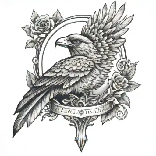 father feathers carpenter  tattoo design idea