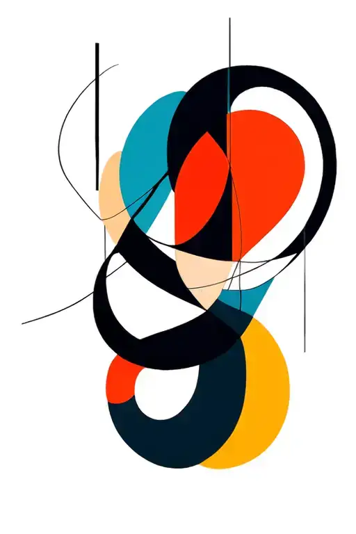 Abstract. lines that point a ways we imagine tattoo design idea