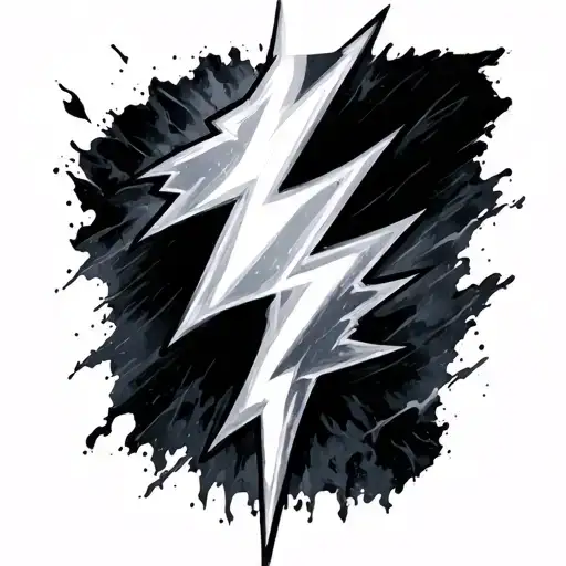 13 Point Lightning Bolt tattoo design idea