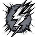 13 Point Lightning Bolt tattoo design idea