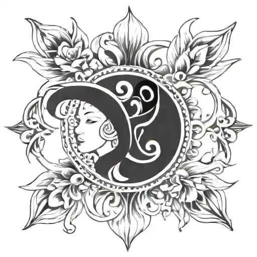 ADRIENE TOURO , SOL , LUA, DESIGNER tattoo design idea