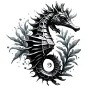 Seahorse tattoo design idea