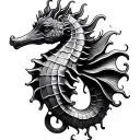 Seahorse tattoo design idea