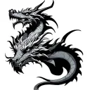 dragon gothic tattoo design idea