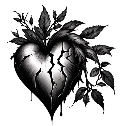 Broken Hearted tattoo design idea