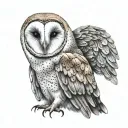 Barn Owl tattoo design idea