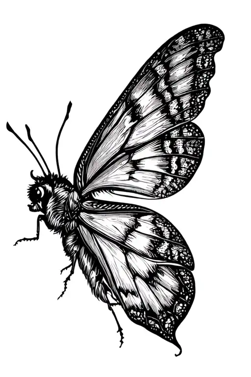moth in a flame  tattoo design idea