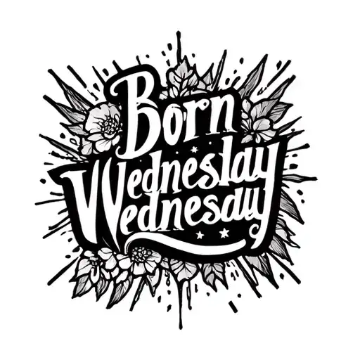 "Born Wednesday " "Born Wednesday " rock band tattoo tattoo design idea