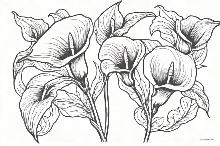 calla lily tattoo design idea