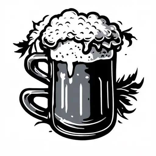 beer and Norway tattoo design idea