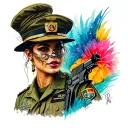 I'm Ariana, intense, I like challenges, I'm a military police officer in the state of Rio de Janeiro, I've challenged death for 3 time and tattoo design idea