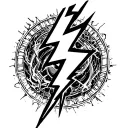 Lightning Bolt Magic The Gathering tattoo design idea