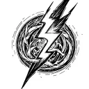 Lightning Bolt Magic The Gathering tattoo design idea