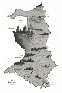 punjab map tattoo design idea