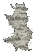 punjab map tattoo design idea