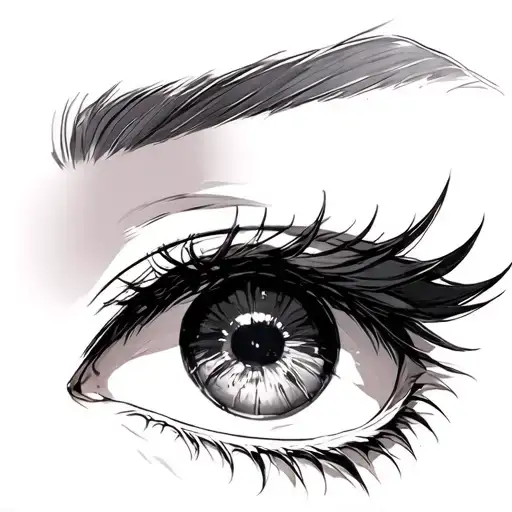 Anime Eyes tattoo design idea