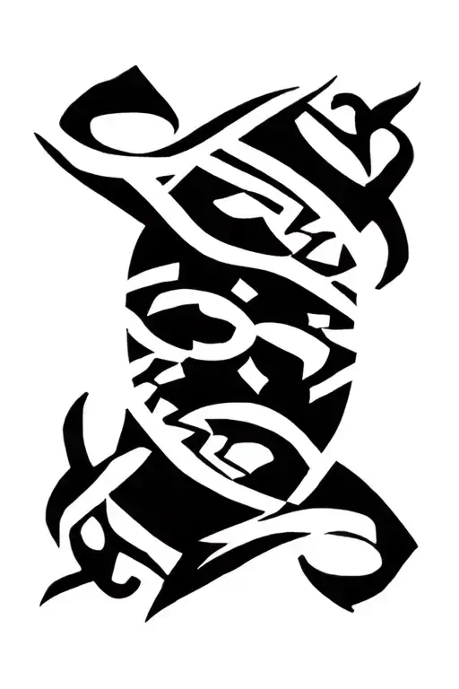 the berber sign in a y2k style tattoo design idea