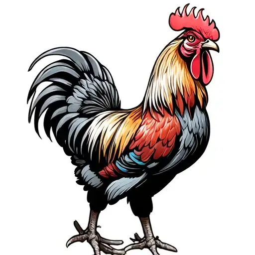 Fighting Roosters tattoo design idea