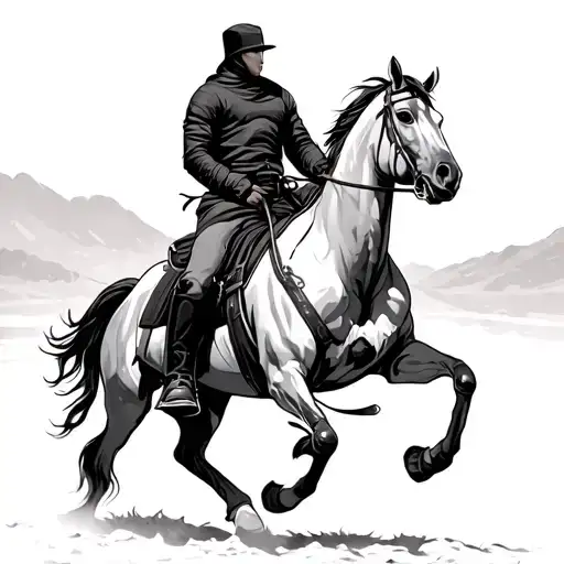 dullahan on horseback tattoo design idea