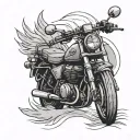 Koko, Motorcycle, adventure, virgo tattoo design idea