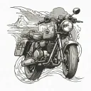 Koko, Motorcycle, adventure, virgo tattoo design idea