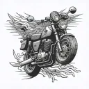 Koko, Motorcycle, adventure, virgo tattoo design idea