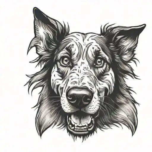 goofy dog tattoo design idea