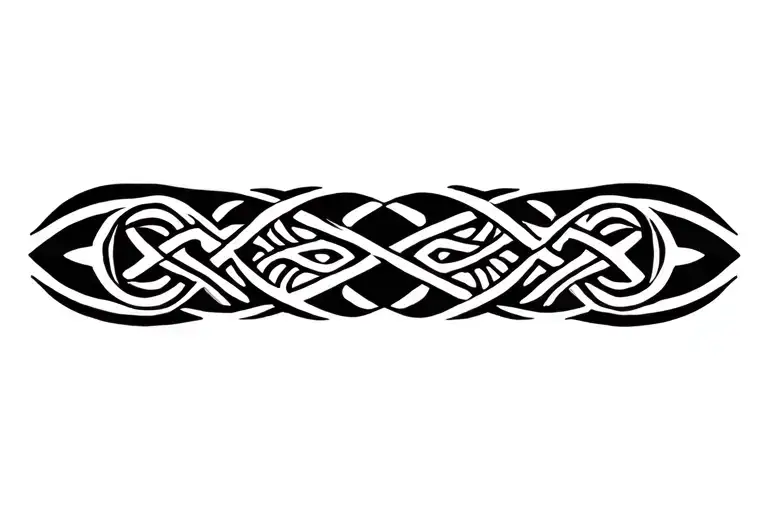 tribal Celtic armband tattoo design idea