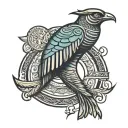 Egyptian anus standing tattoo design idea