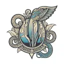 Egyptian anus standing tattoo design idea