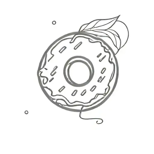 Donut tattoo design idea