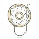 Donut tattoo design idea