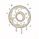 Donut tattoo design idea