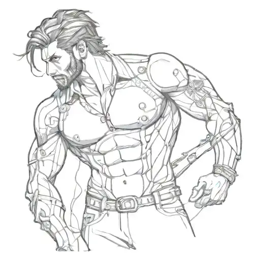 Sexy Leather Man tattoo design idea