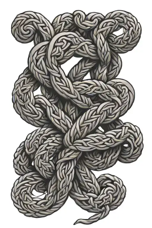 a mix of traditional omani art and keltic knots ropes symbol tattoo design idea