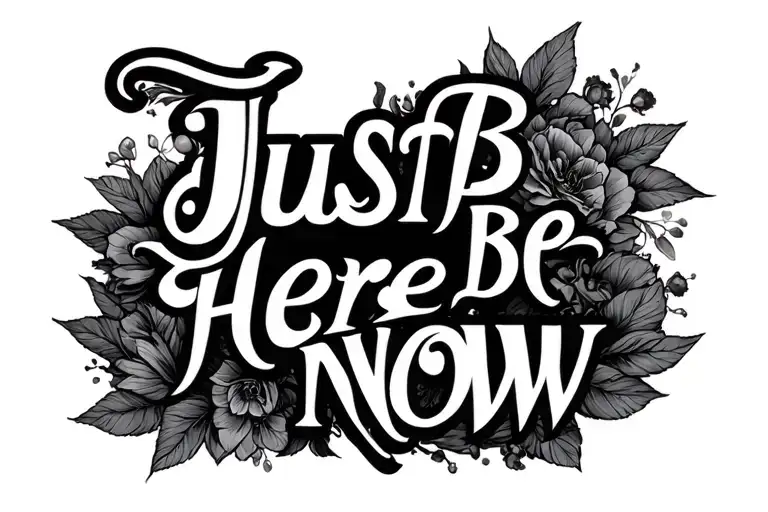 "Just Be Here Now" midnight gospel tattoo design idea