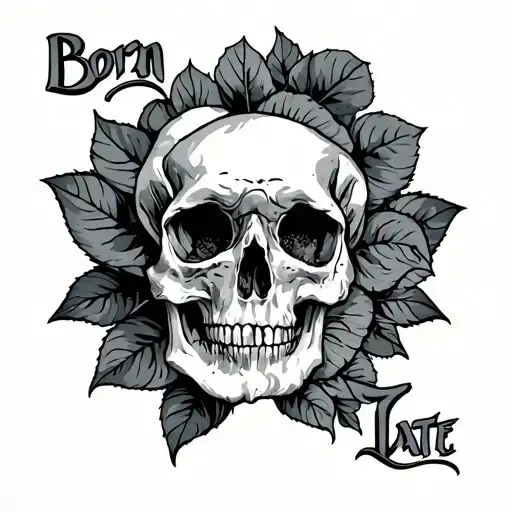 Born Date tattoo design idea