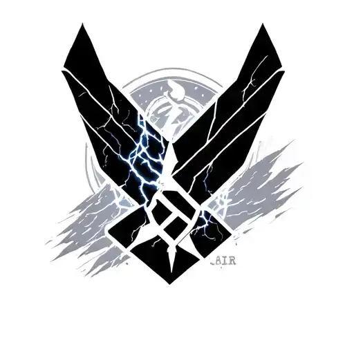 U.S. Air Force lightning tattoo design idea