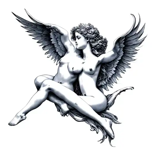 Eros And Psyche tattoo design idea
