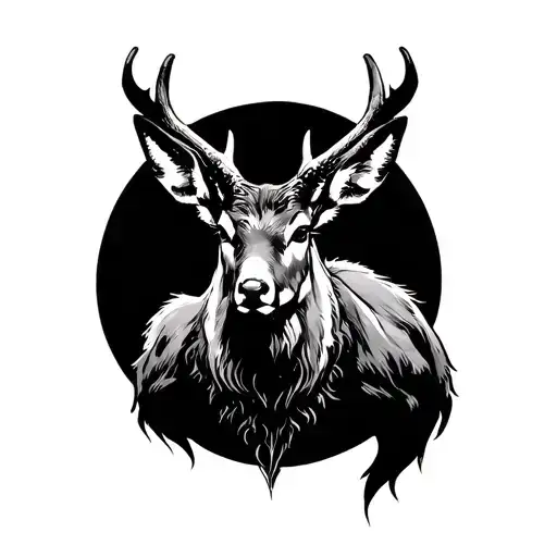 Jackalope tattoo design idea