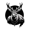 Jackalope tattoo design idea