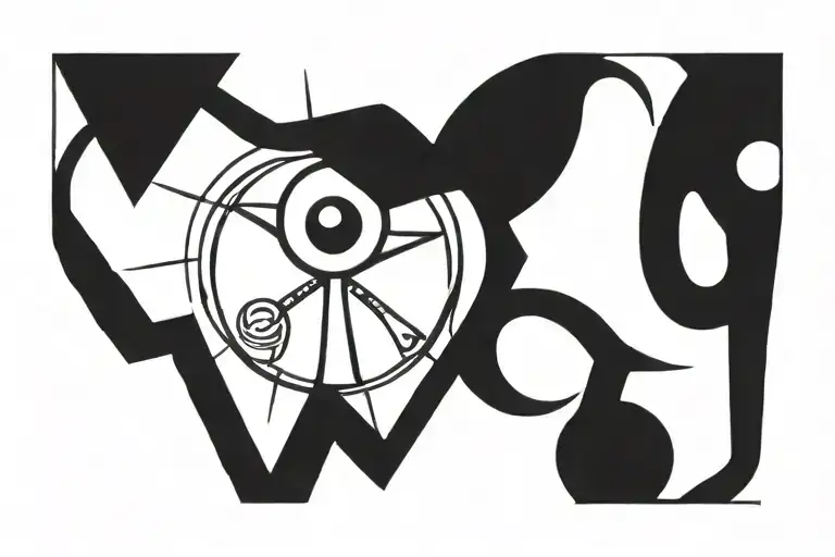 Ankh Symbol with eye tattoo design idea